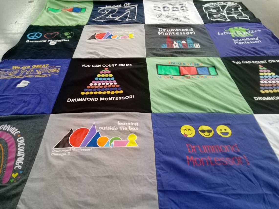 T-shirt quilt from drummond montessori by Patricia from IL