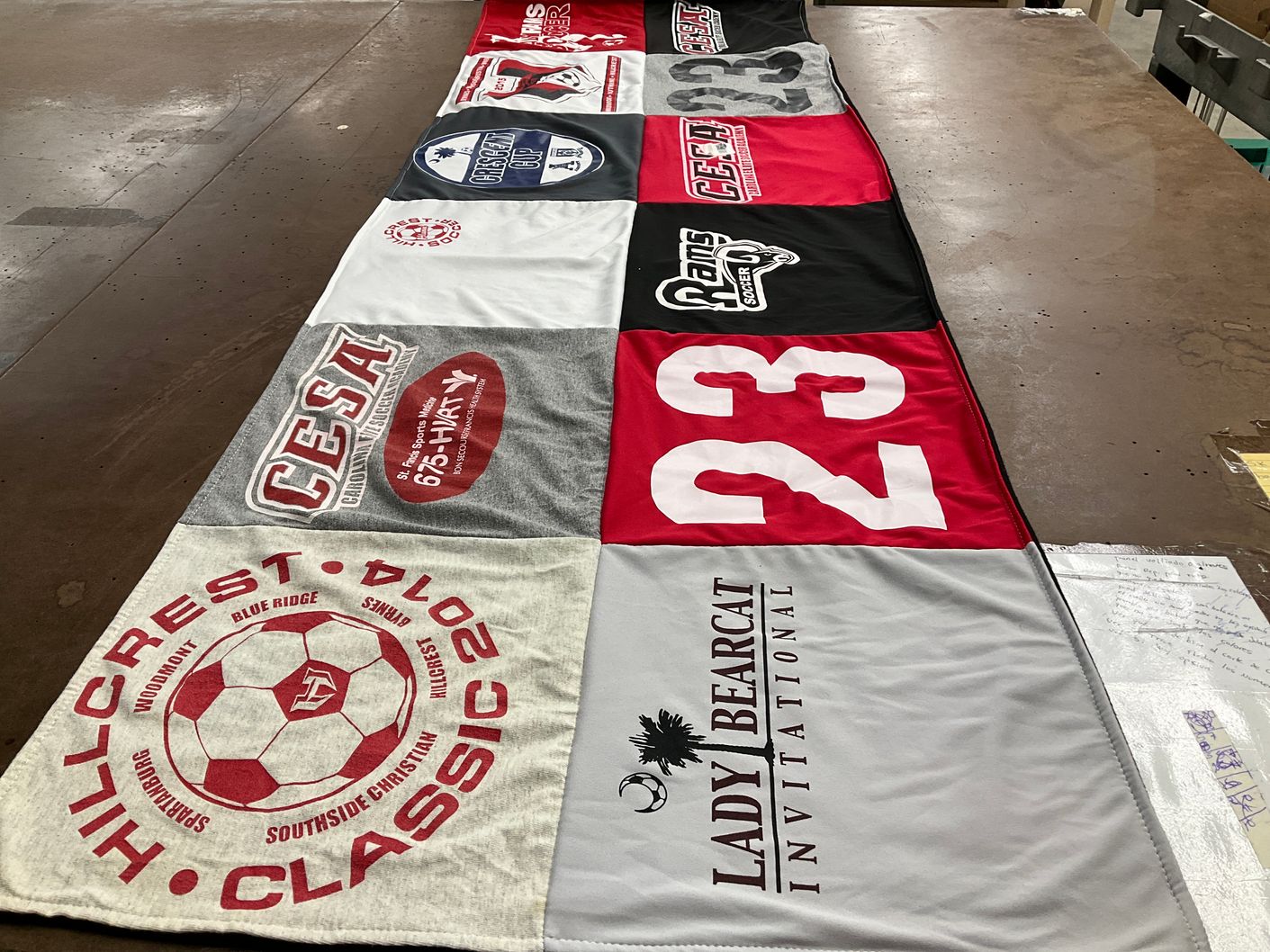 T-shirt quilt from hillcrest high school by Tori from SC