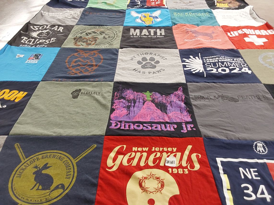 T-shirt quilt from new jersey generals by Doreen from MA