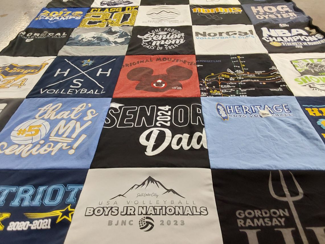 T-shirt quilt featuring hhs volleyball by Amelia from CA