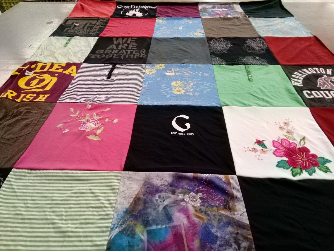 T-shirt quilt from washington state university by Gabriela from WA