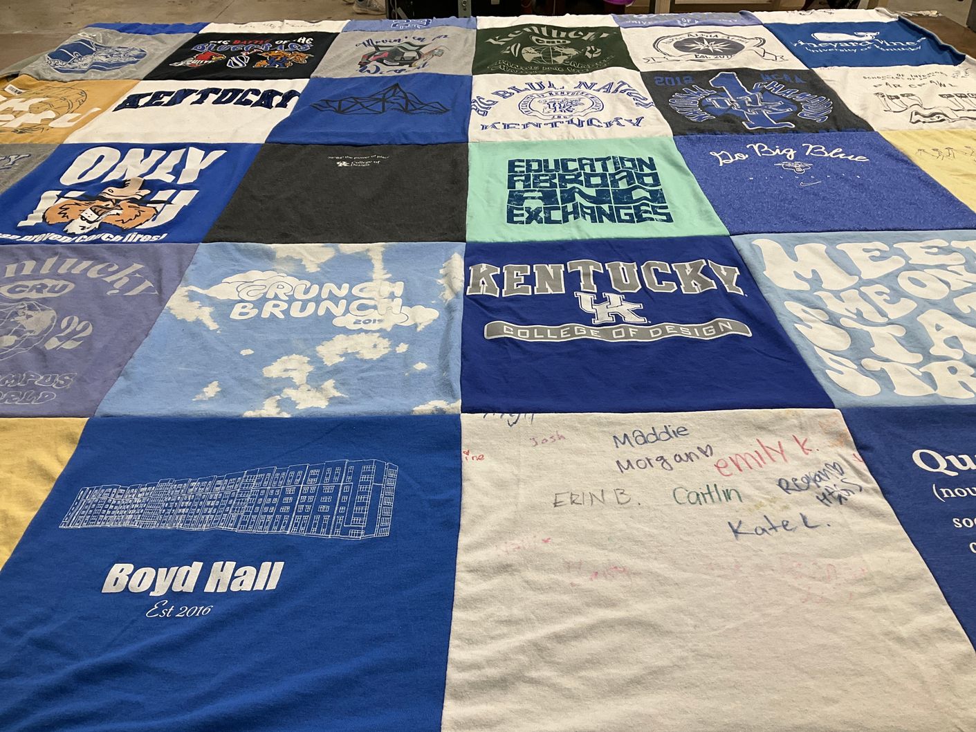 T-shirt quilt from university of kentucky by Kelsey from KY