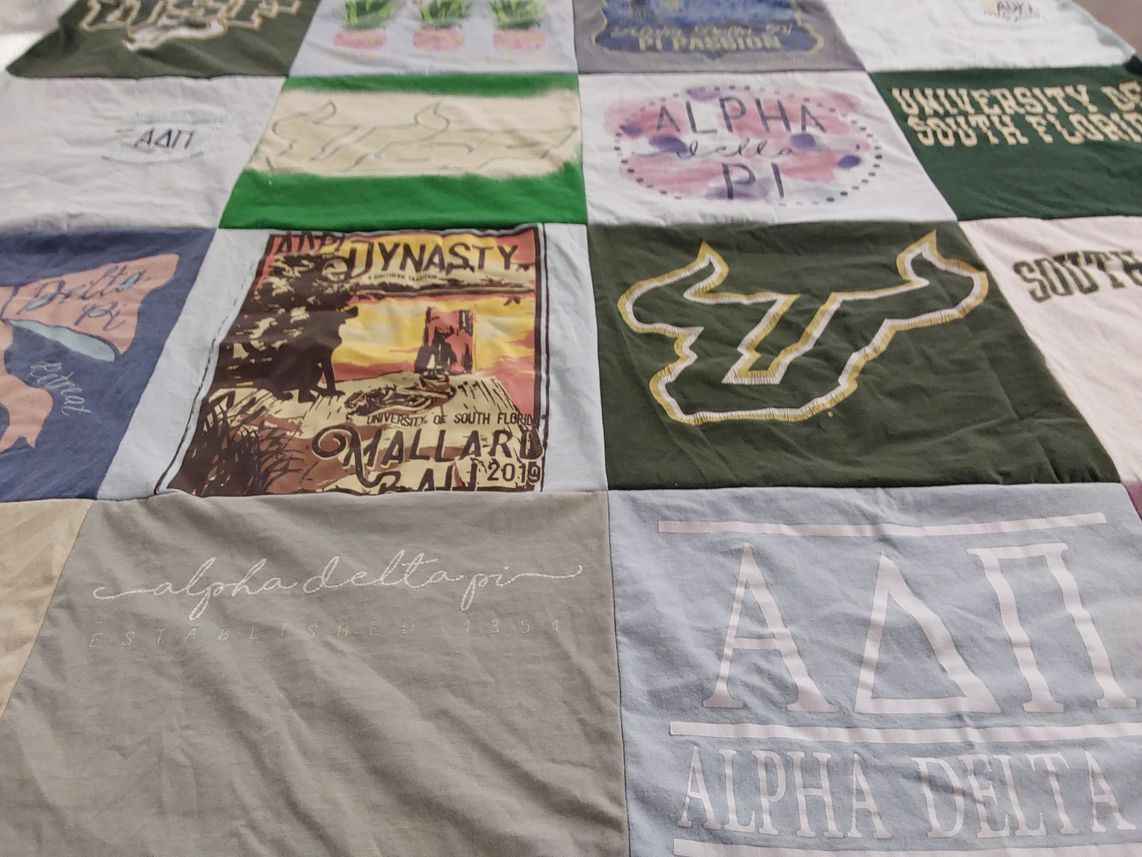 T-shirt quilt from university of south florida by Melissa from FL