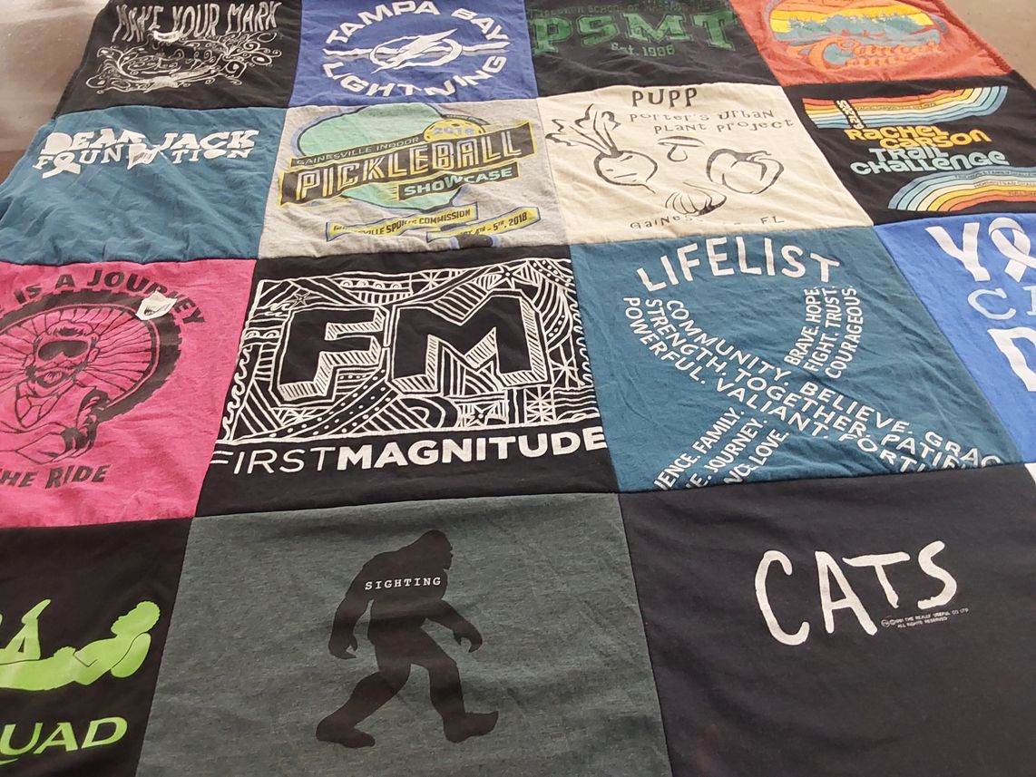 T-shirt quilt featuring :tampa bay lightning by Carrie from PA