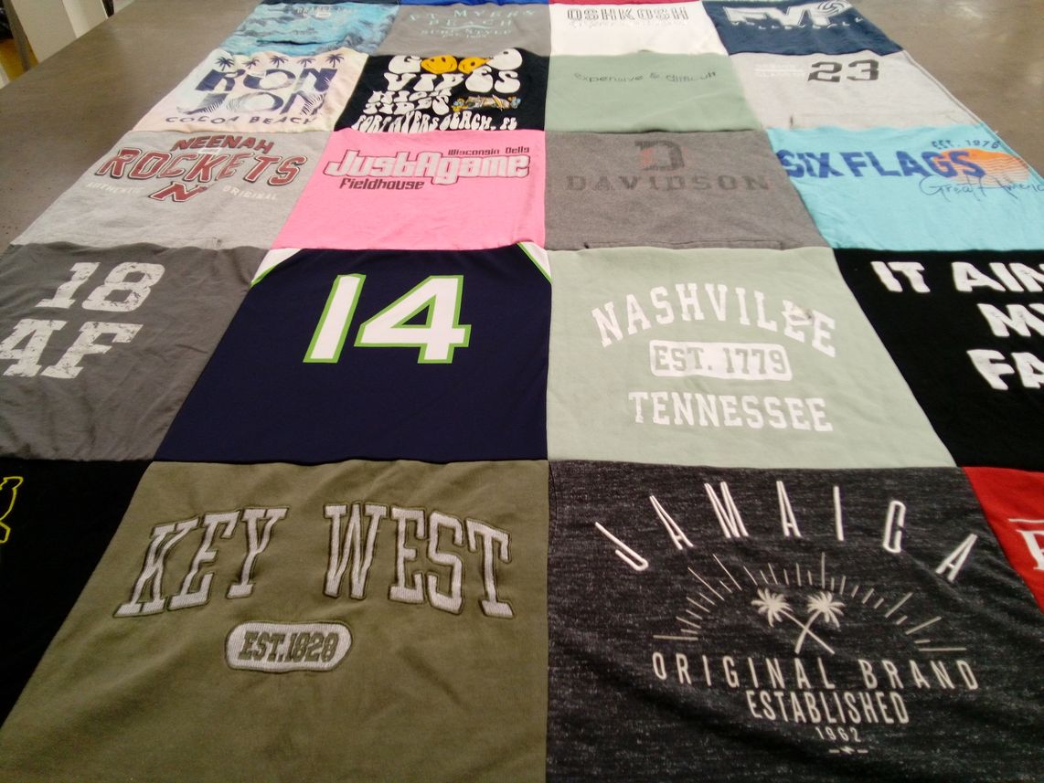 T-shirt quilt from davidson college by Nicole from WI