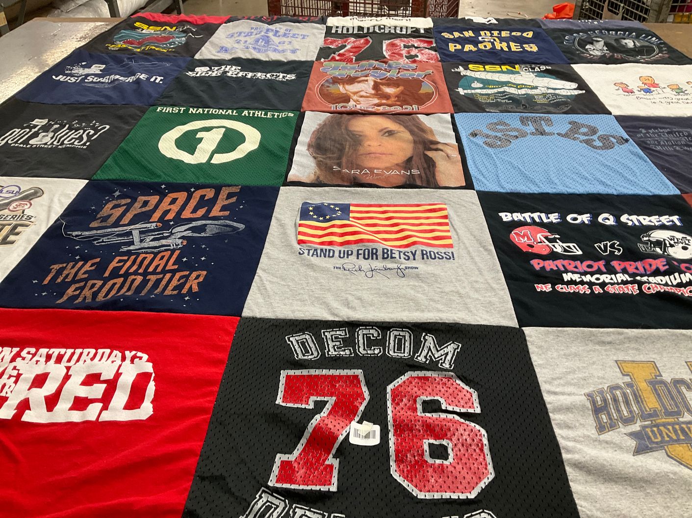 T-shirt quilt from holloman university by William from NE