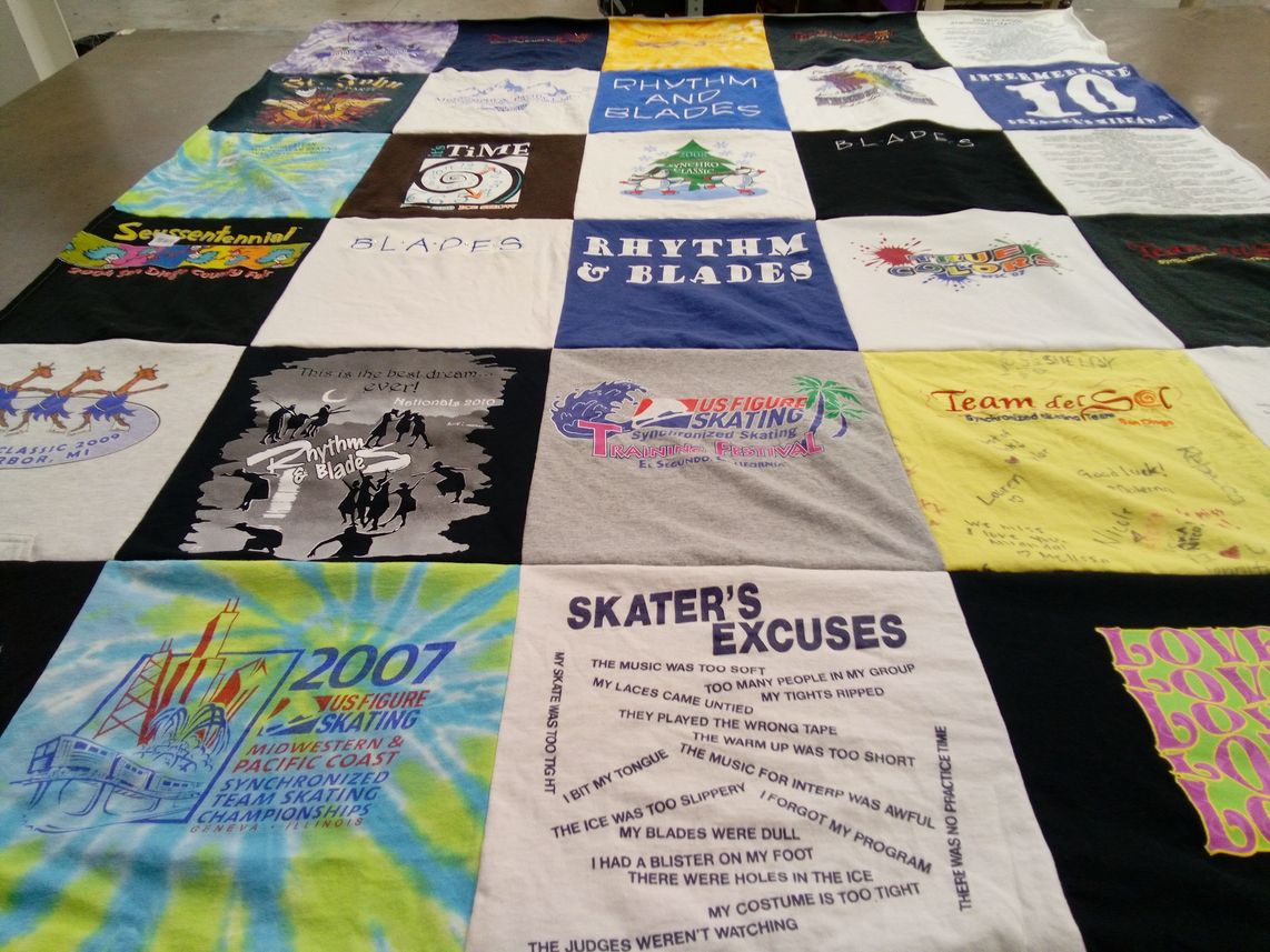 T-shirt quilt featuring team del sol by Kari from CA