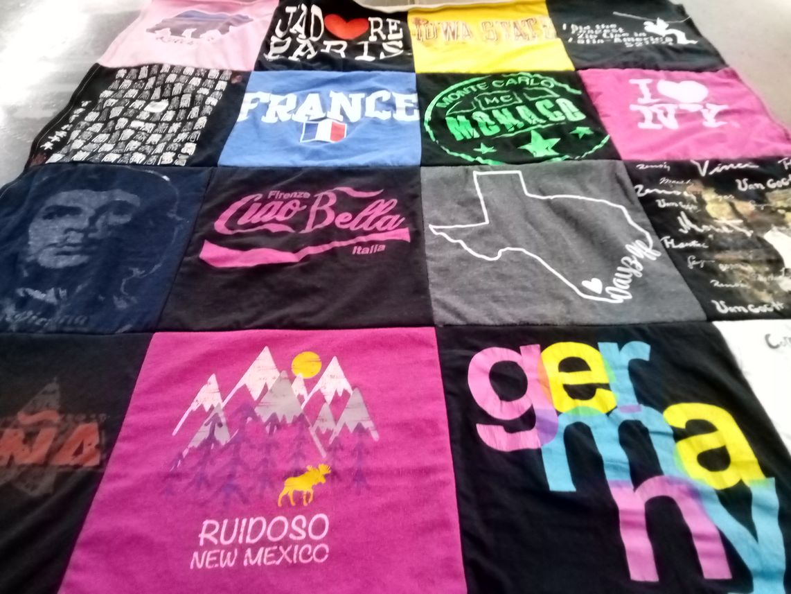 T-shirt quilt from iowa state university by monica from TX
