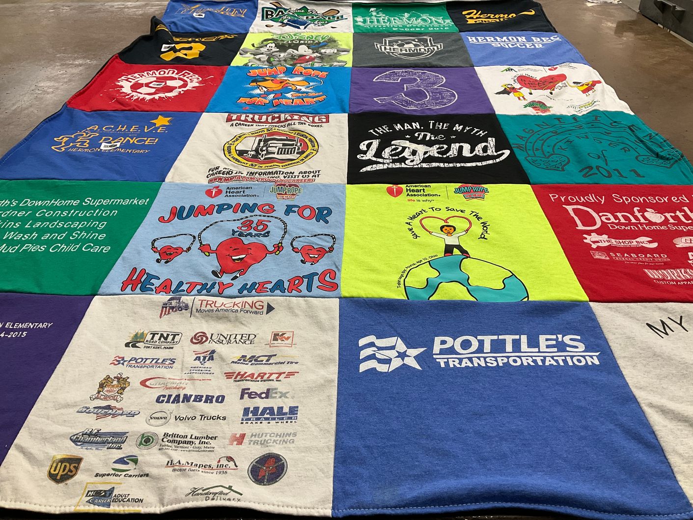 T-shirt quilt featuring hermon rec soccer by Lynn from ME