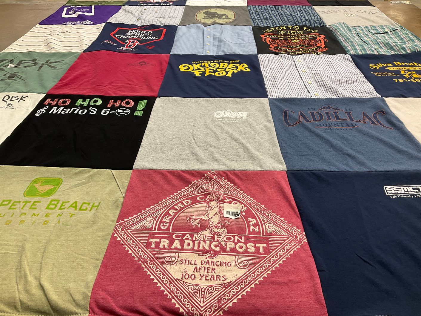 T-shirt quilt from yale university by Maryann from MA