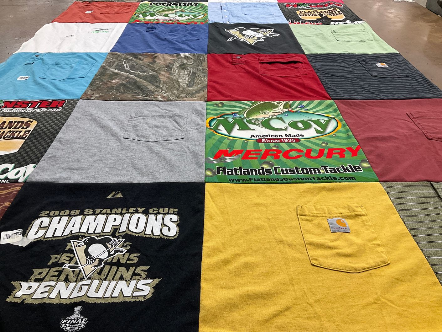 T-shirt quilt featuring pittsburgh penguins by Rose from PA