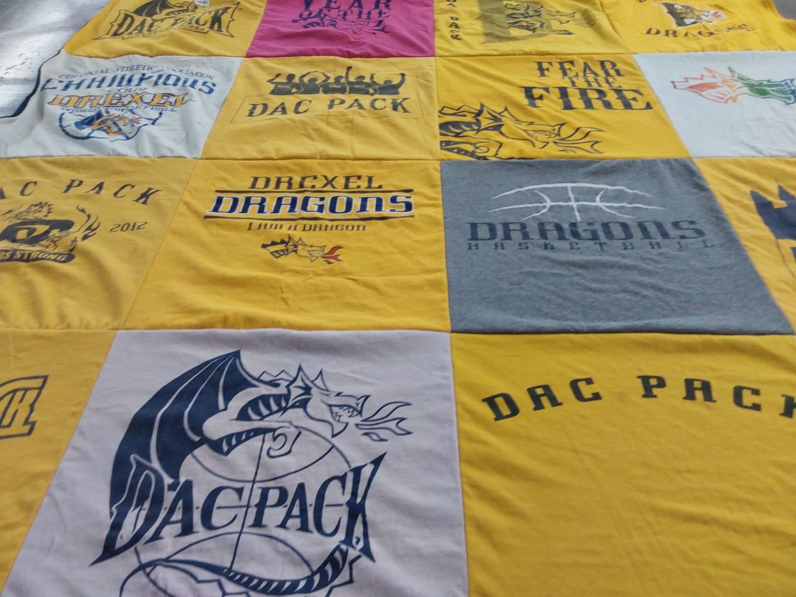 T-shirt quilt featuring drexel dragons basketball by Bill from PA