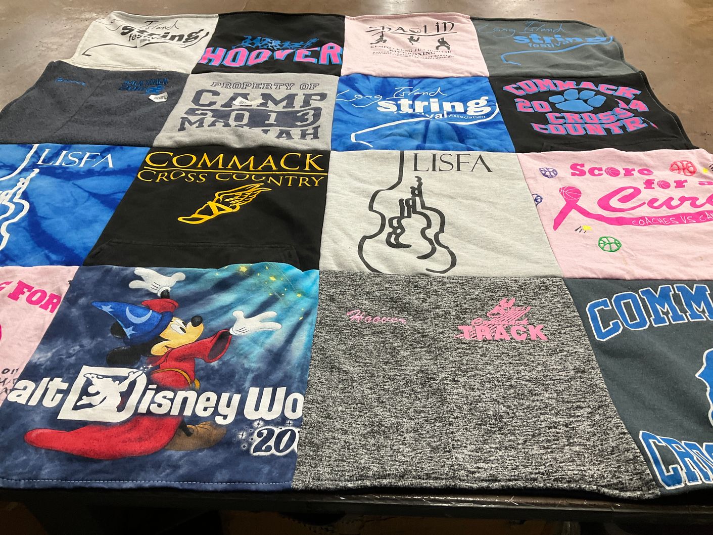 T-shirt quilt featuring commack cross country, commack track by Maria from NY
