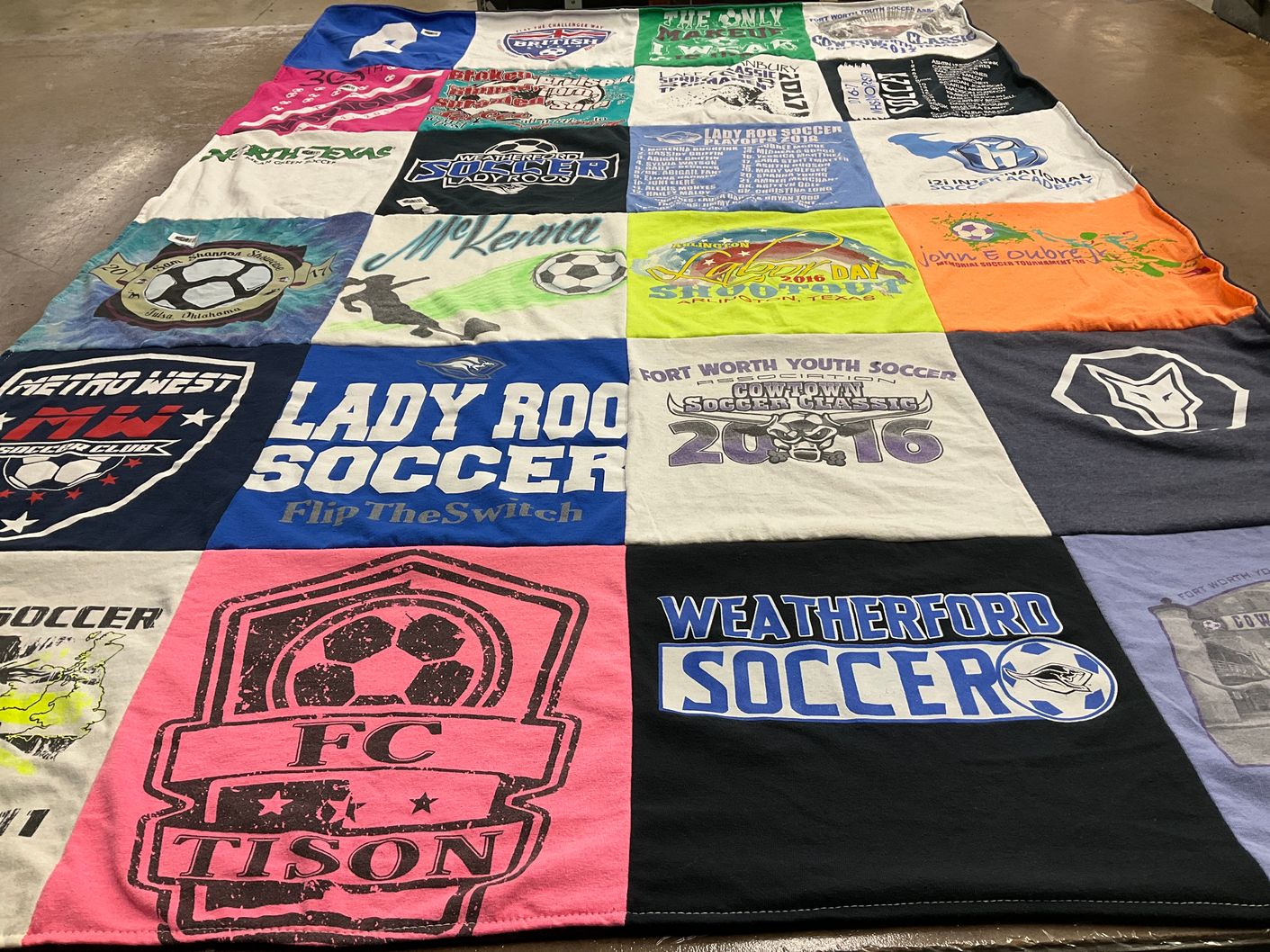 T-shirt quilt featuring lady root soccer, fort worth youth soccer by Kelly from TX