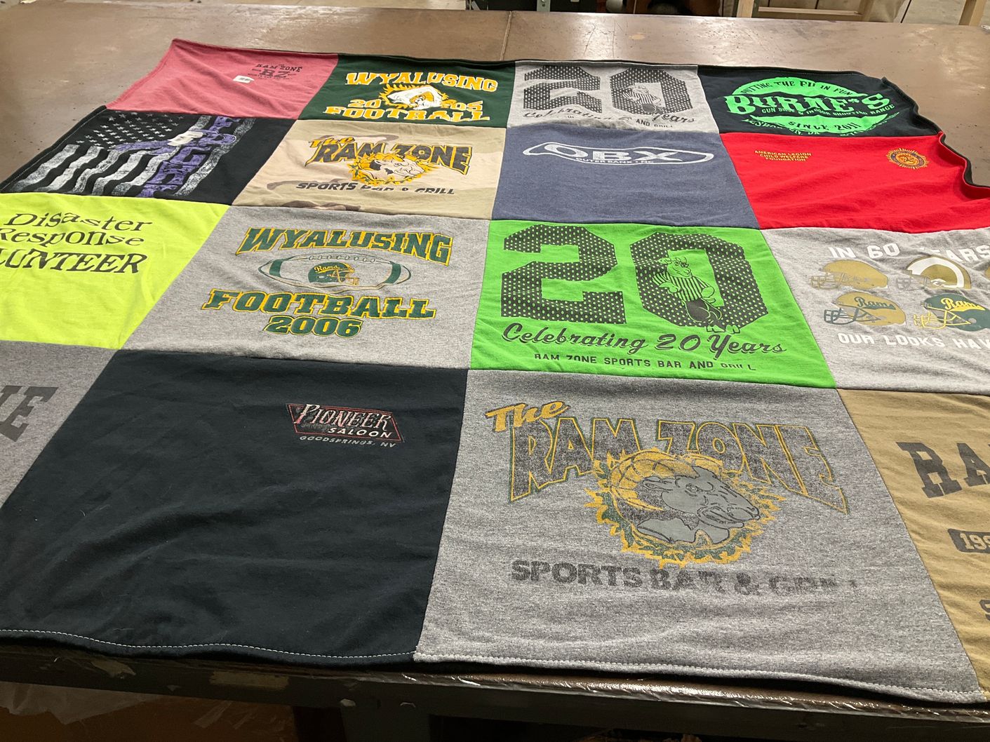 T-shirt quilt from wyalusing football by PENNY from PA