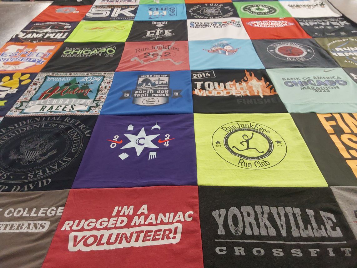 T-shirt quilt from kane county college by John from IL
