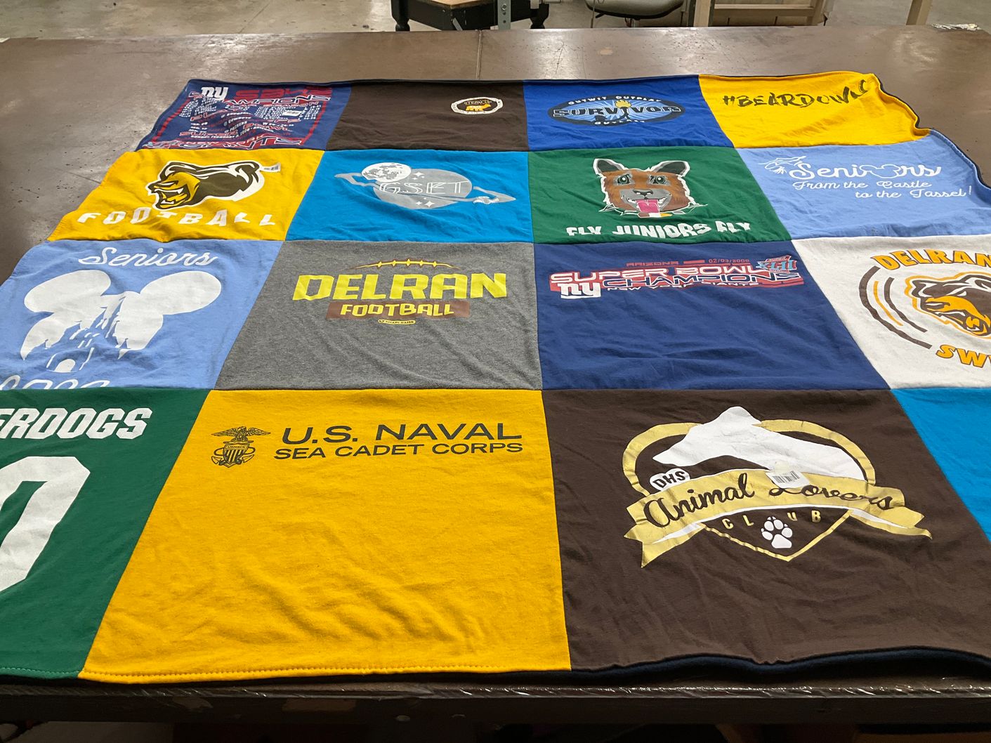 T-shirt quilt from delran high school by Michelle from NJ