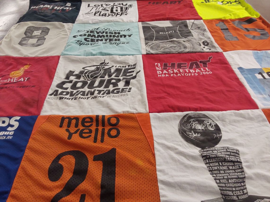 T-shirt quilt featuring miami heat by Jennifer from FL