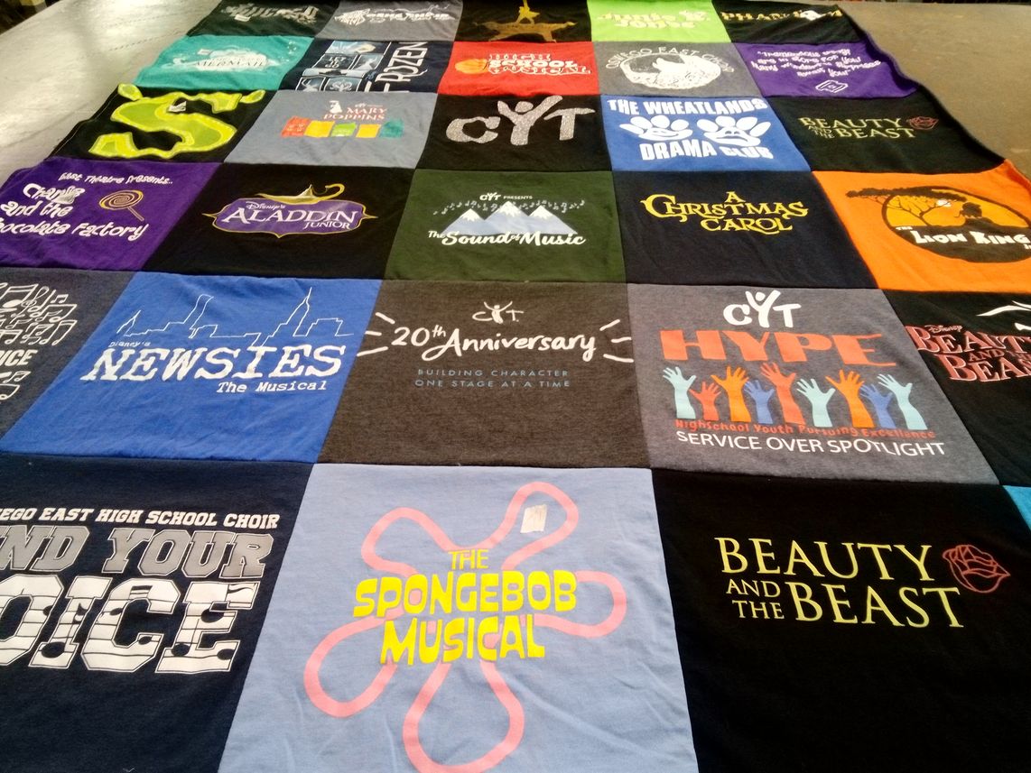 T-shirt quilt from diego east high school by Jennifer from IL