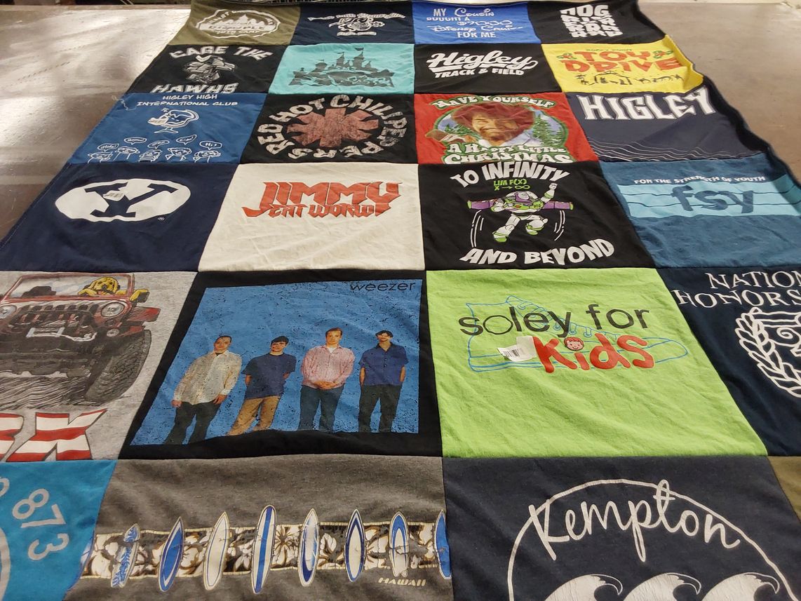 T-shirt quilt featuring higley high school track and field by Karen from AZ