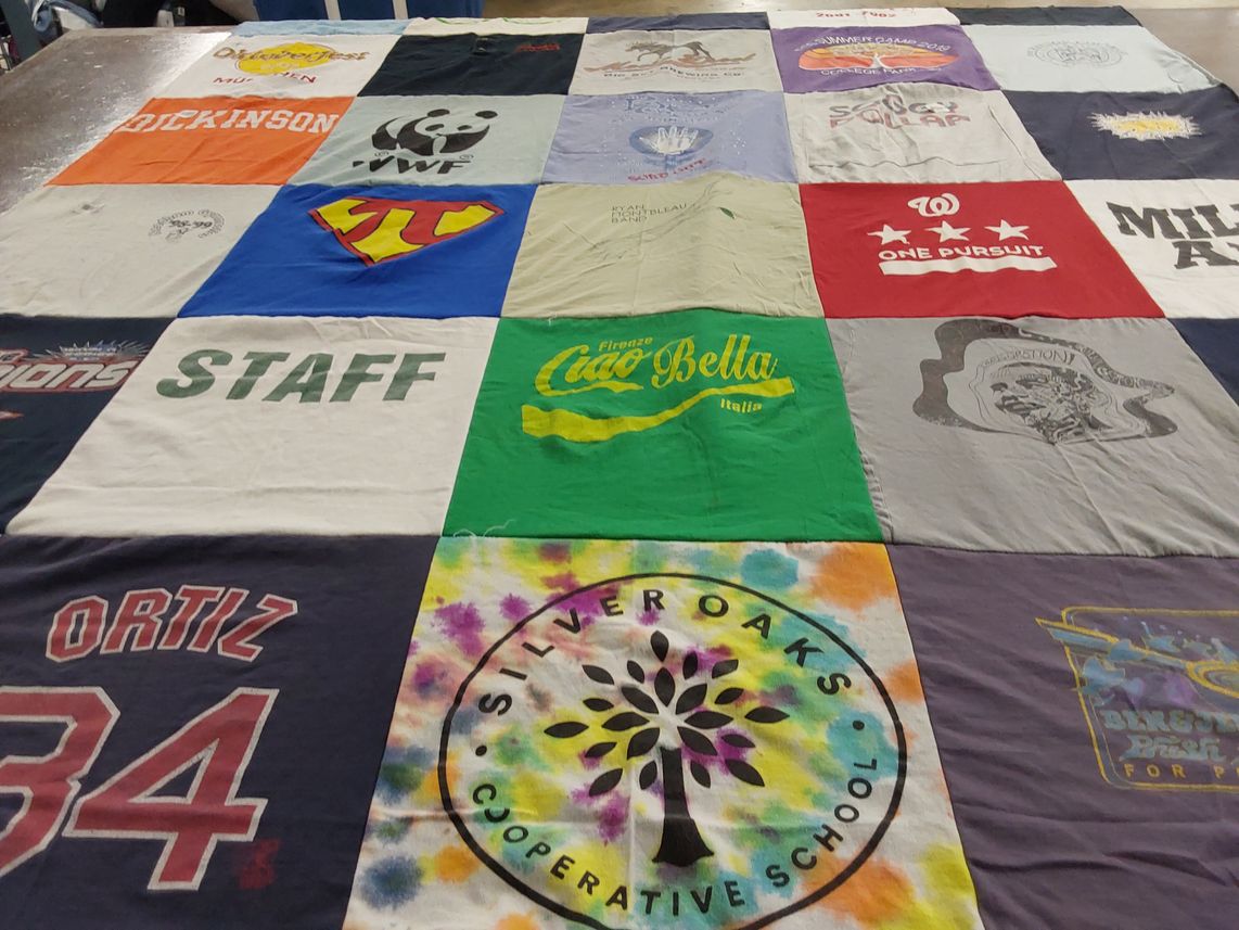 T-shirt quilt featuring lions by Rebecca from MD