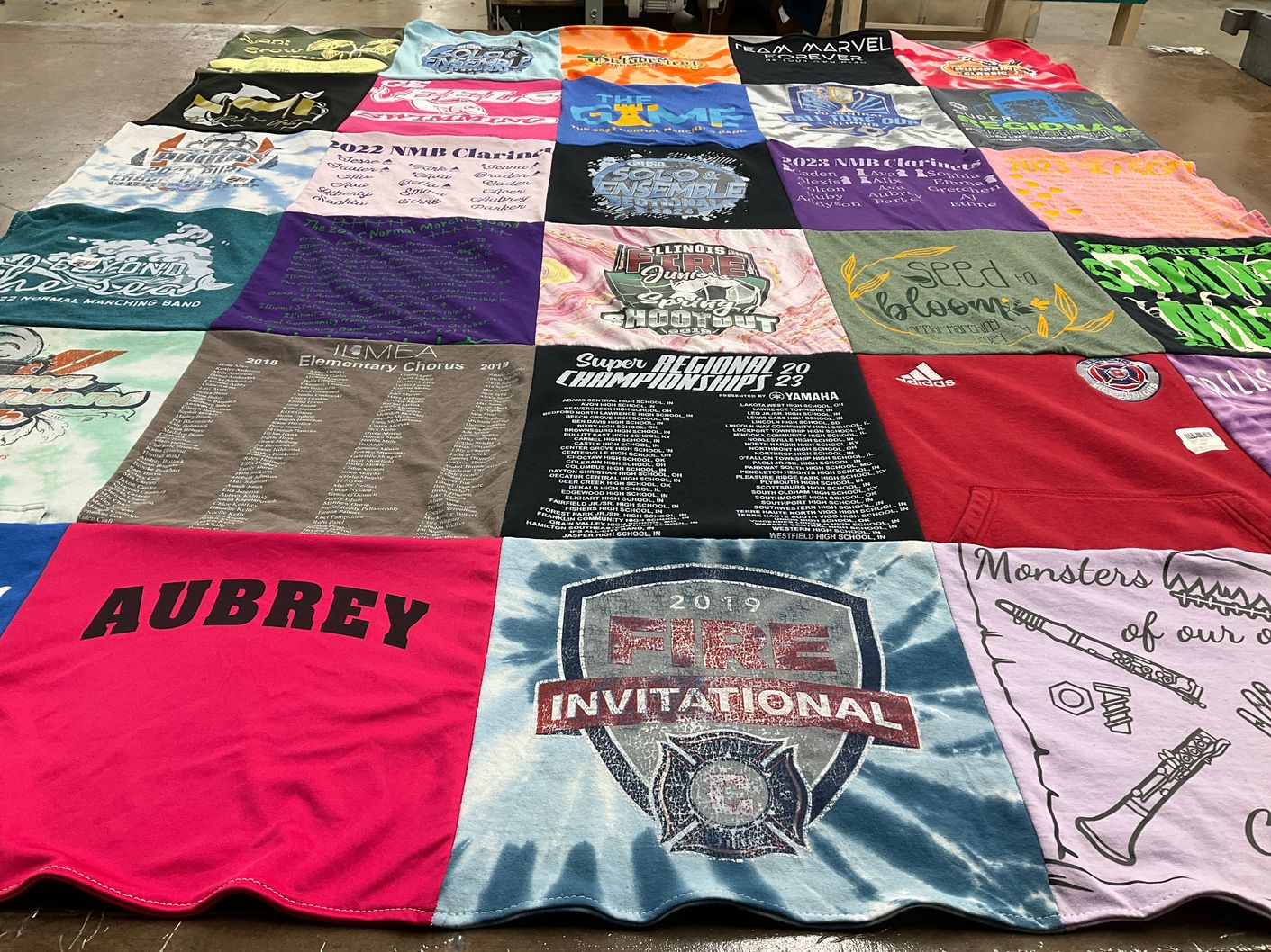 T-shirt quilt from westfield high school by Alexis from IL