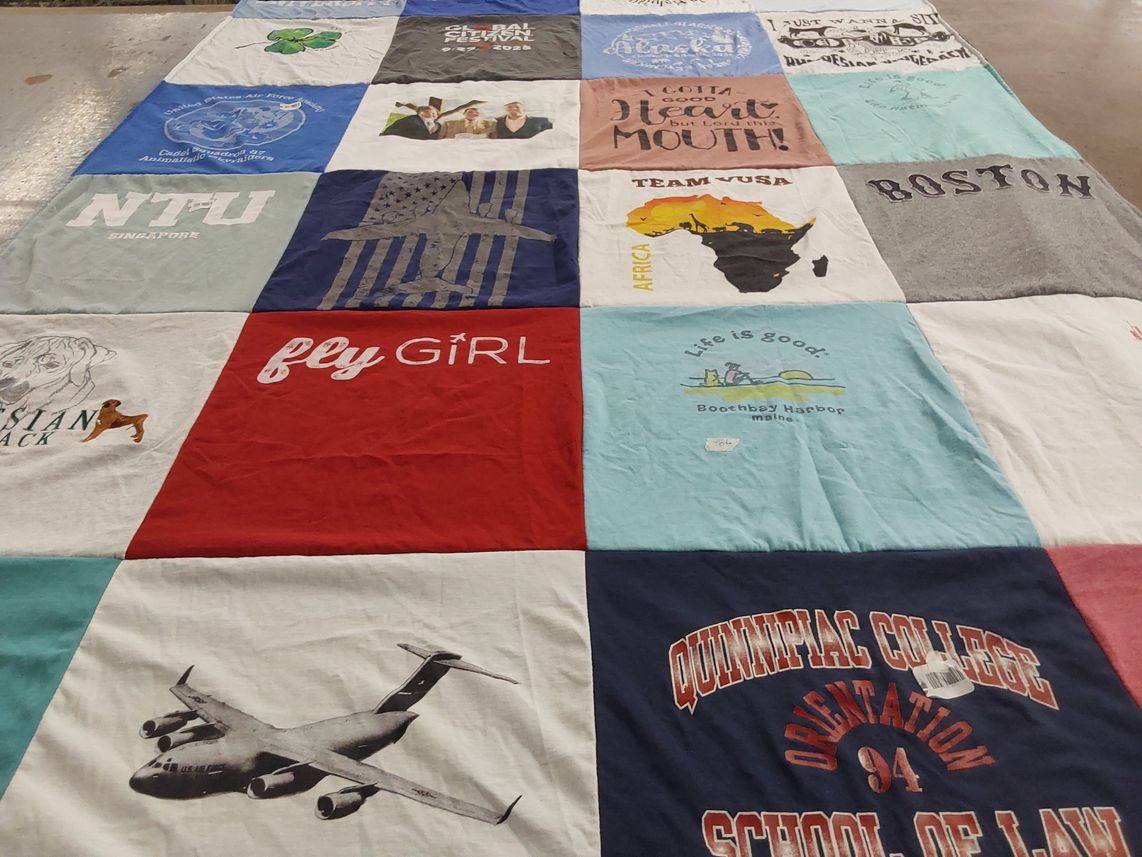 T-shirt quilt featuring team usa by Katherine from ME