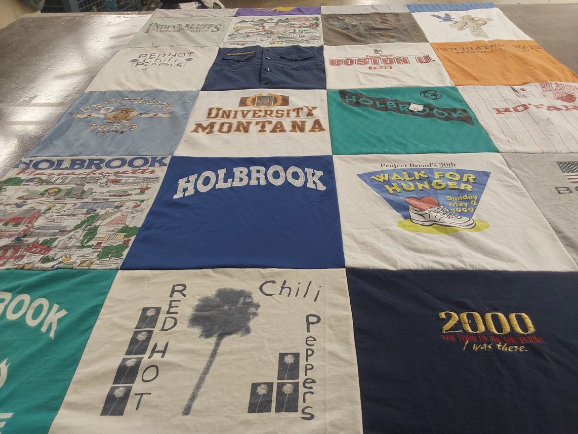 T-shirt quilt from university of montana, boston university by Carol from NC