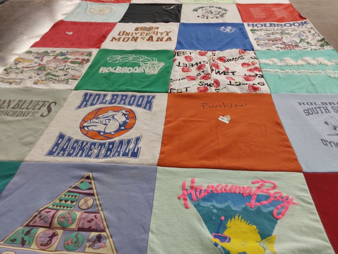 T-shirt quilt featuring holbrook basketball by Carol from NC