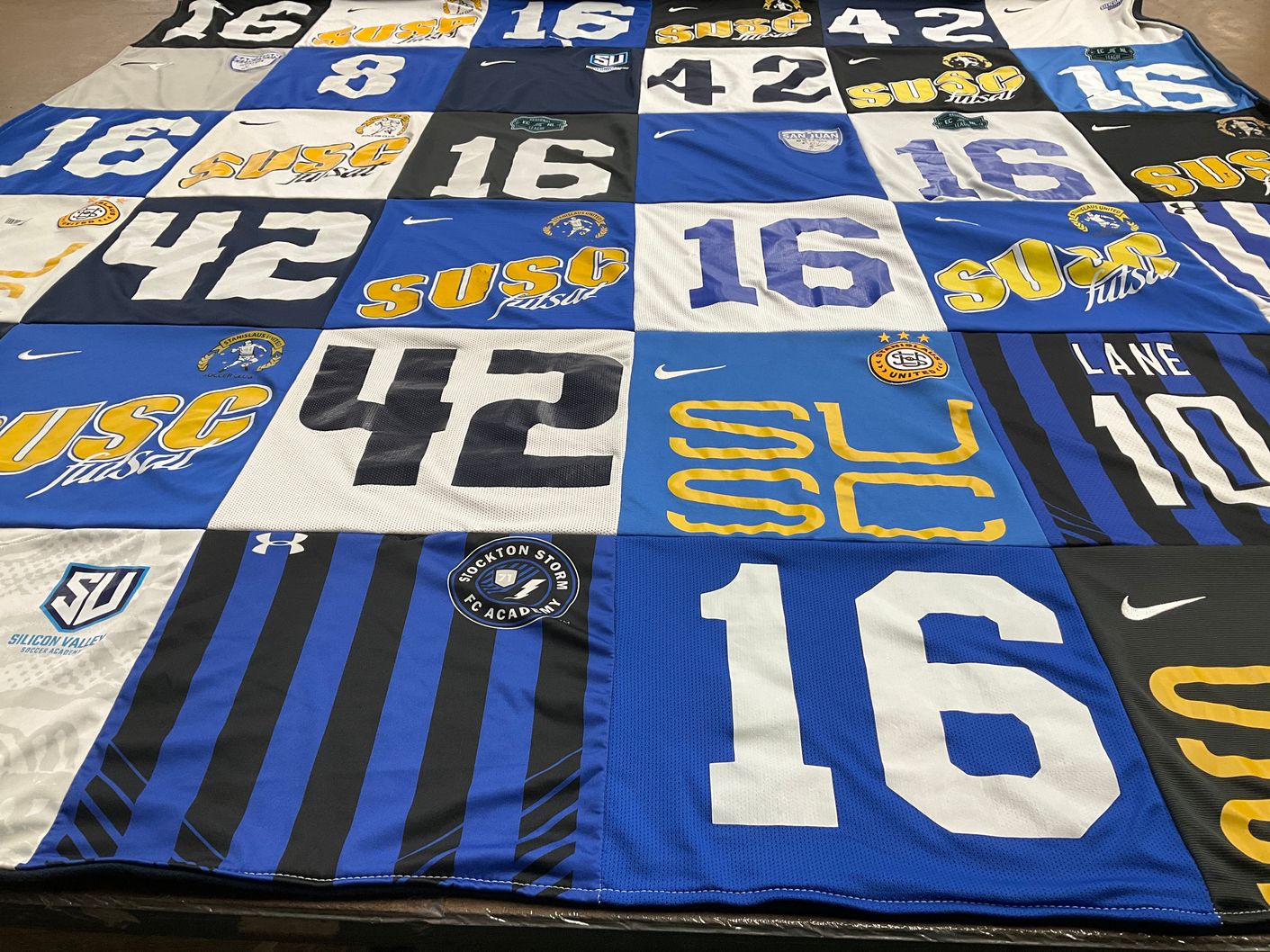 T-shirt quilt featuring stockton storm by Jena from CA