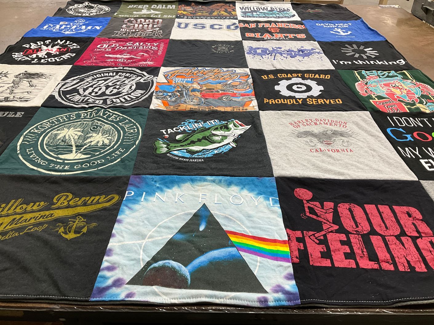 T-shirt quilt featuring san francisco giants by Patricia from CA