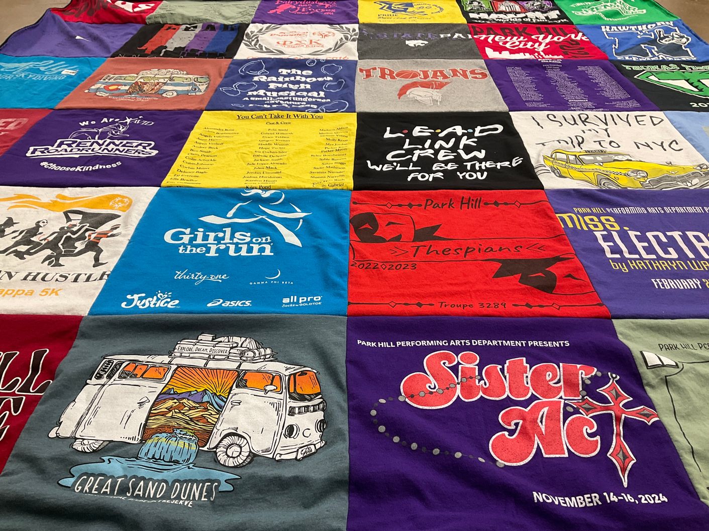 T-shirt quilt featuring renner roadrunners by Kimberly from MO