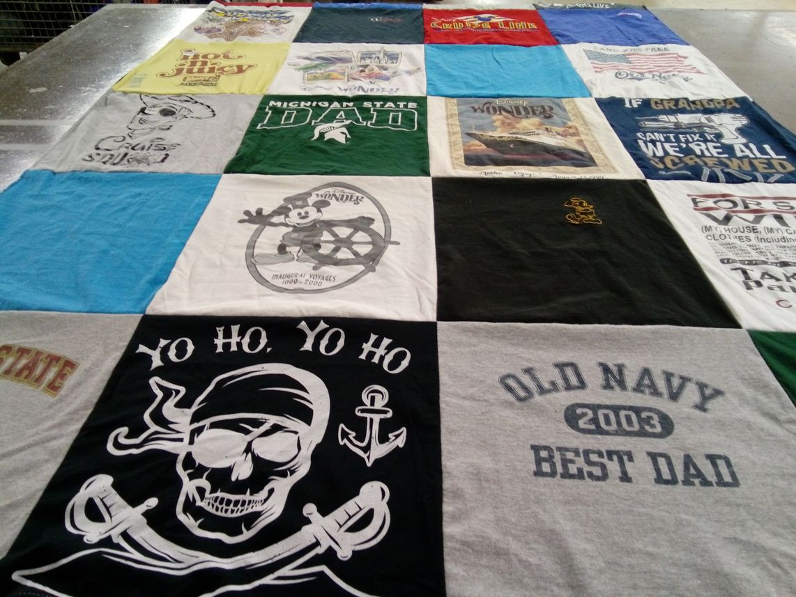 T-shirt quilt from michigan state university by Lynda from FL