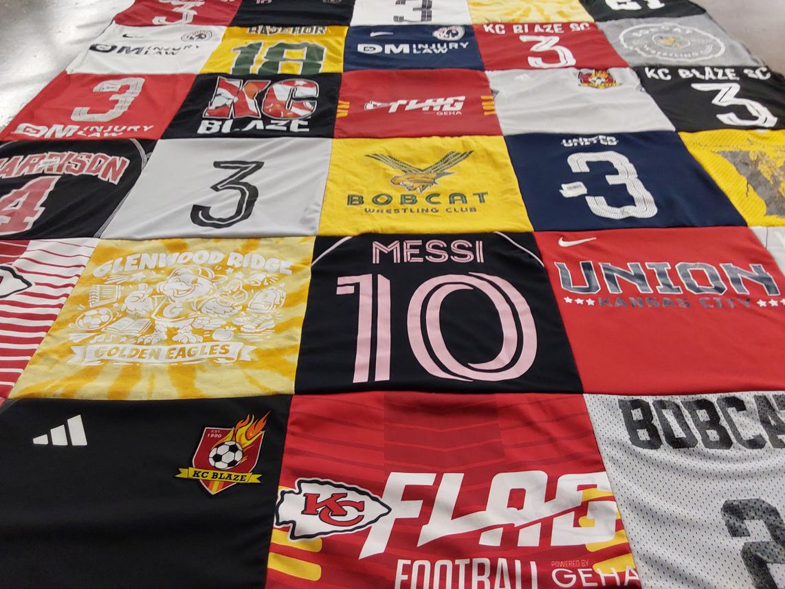 T-shirt quilt featuring union kansas city by Allison from KS