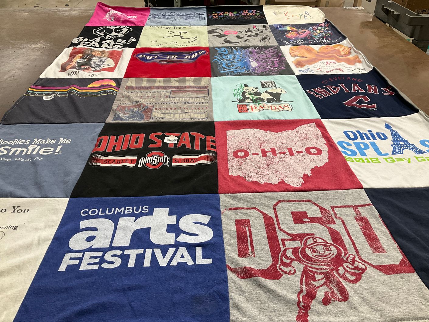 T-shirt quilt from ohio state university by Cindy from OH