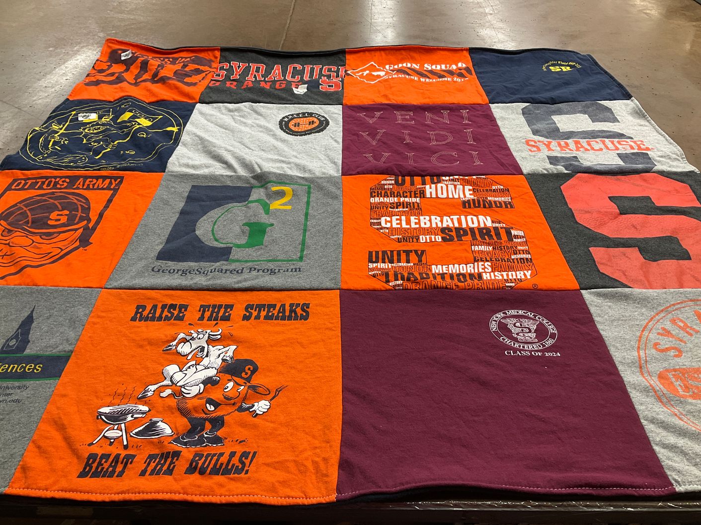 T-shirt quilt from syracuse university by Kara from NY