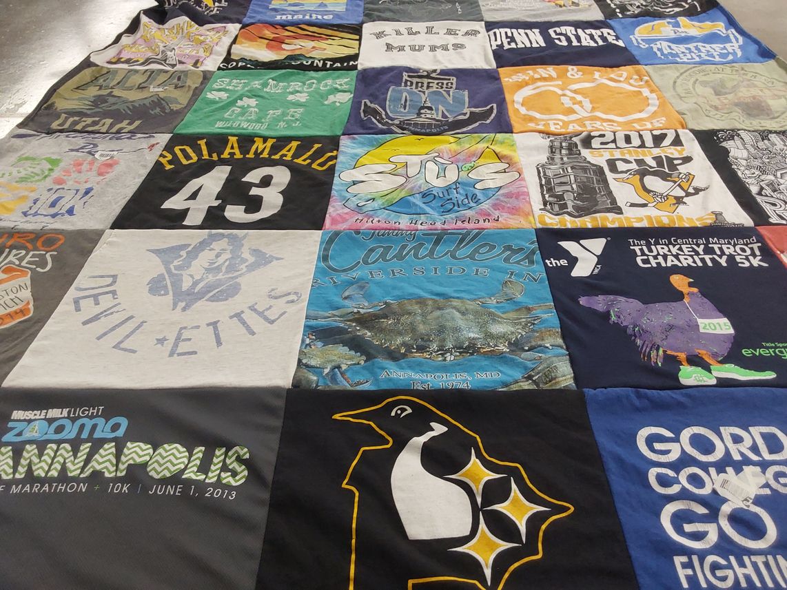 T-shirt quilt featuring pittsburgh steelers by Renee from MD