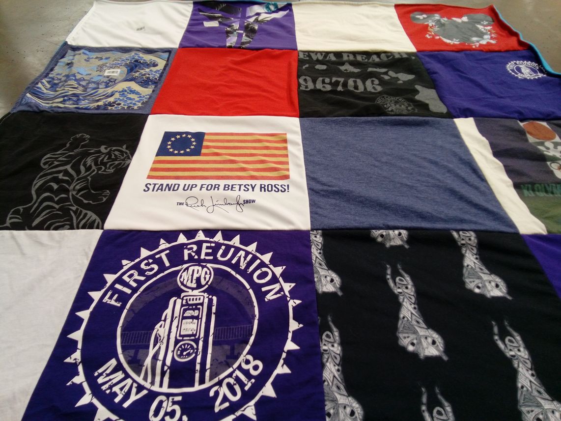 T-shirt quilt by Myrna-Lyn from HI
