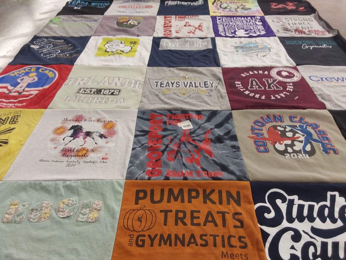 T-shirt quilt from teays valley high school by Tiffani from OH