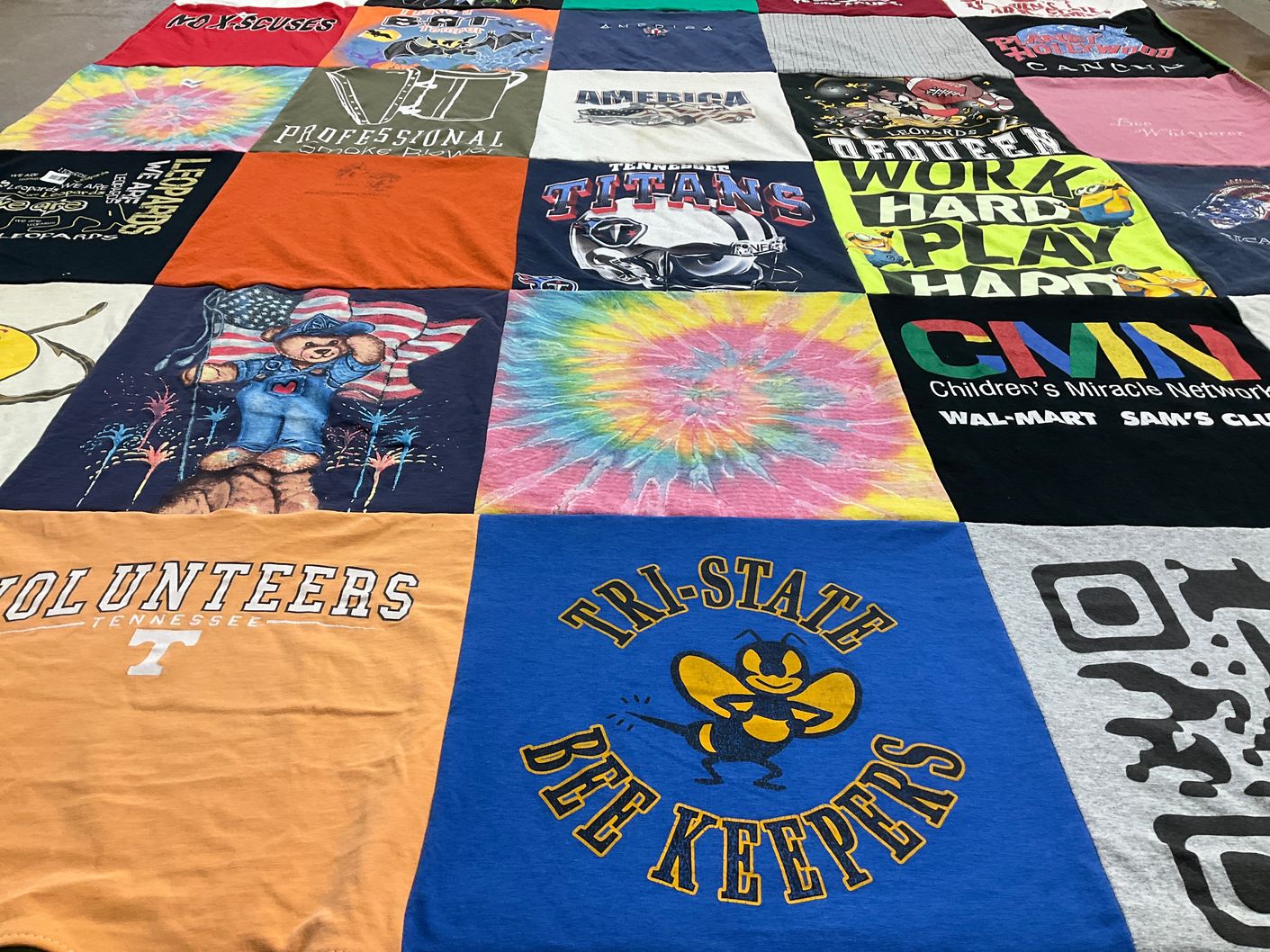T-shirt quilt featuring tennessee titans by Gary from AR
