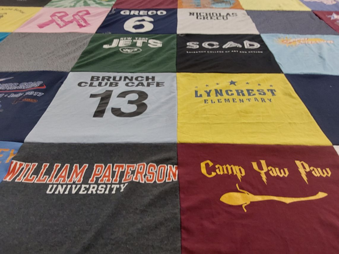 T-shirt quilt from william paterson university by Denise from NJ