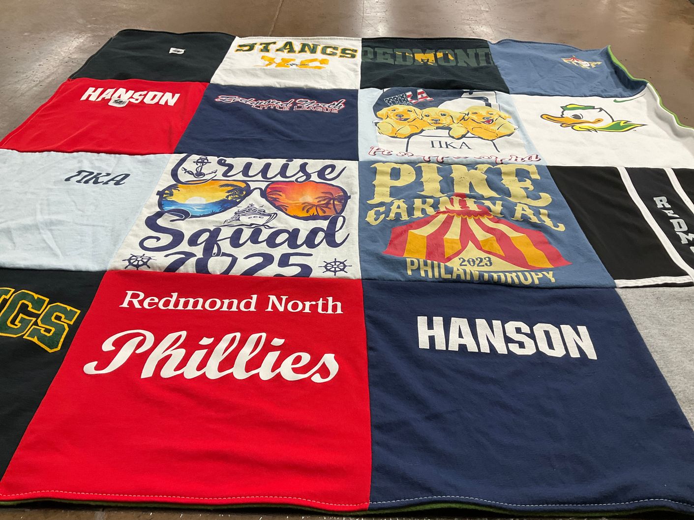 T-shirt quilt featuring redmond north phillies by Jeanette from WA