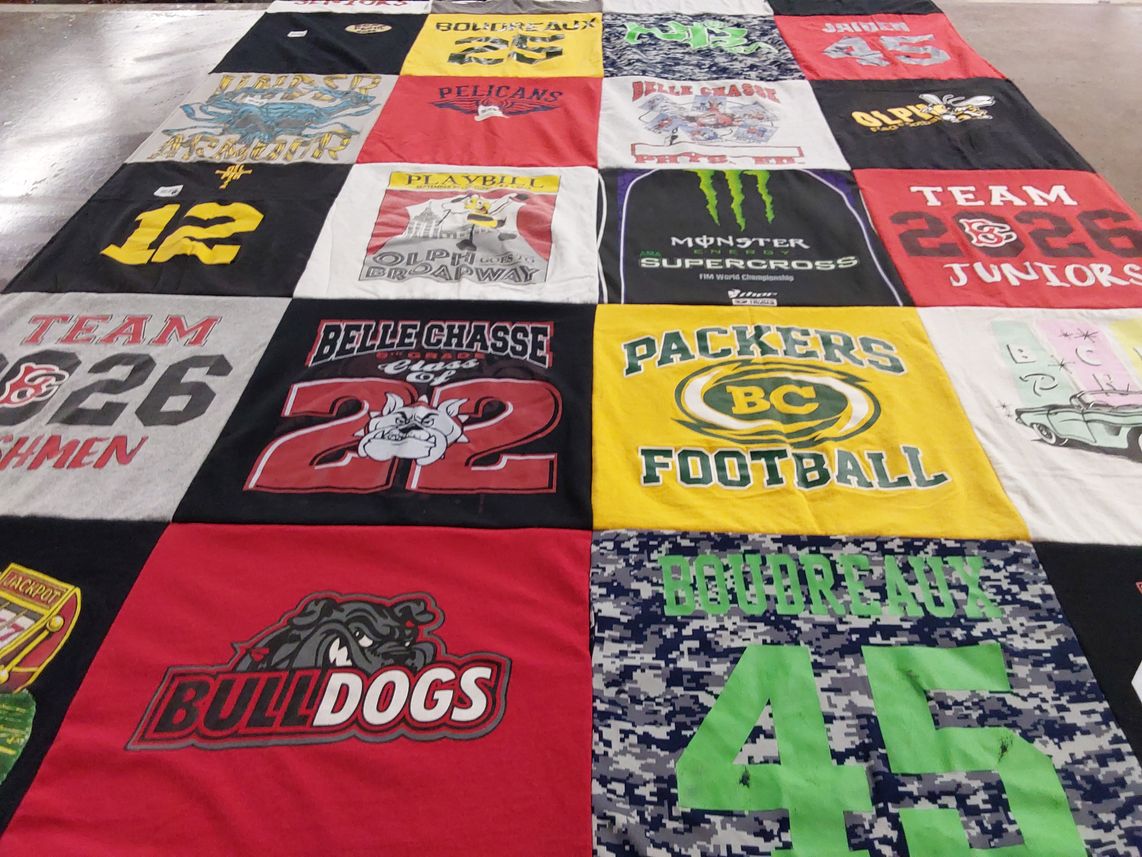 T-shirt quilt featuring packers football by Jennifer from LA