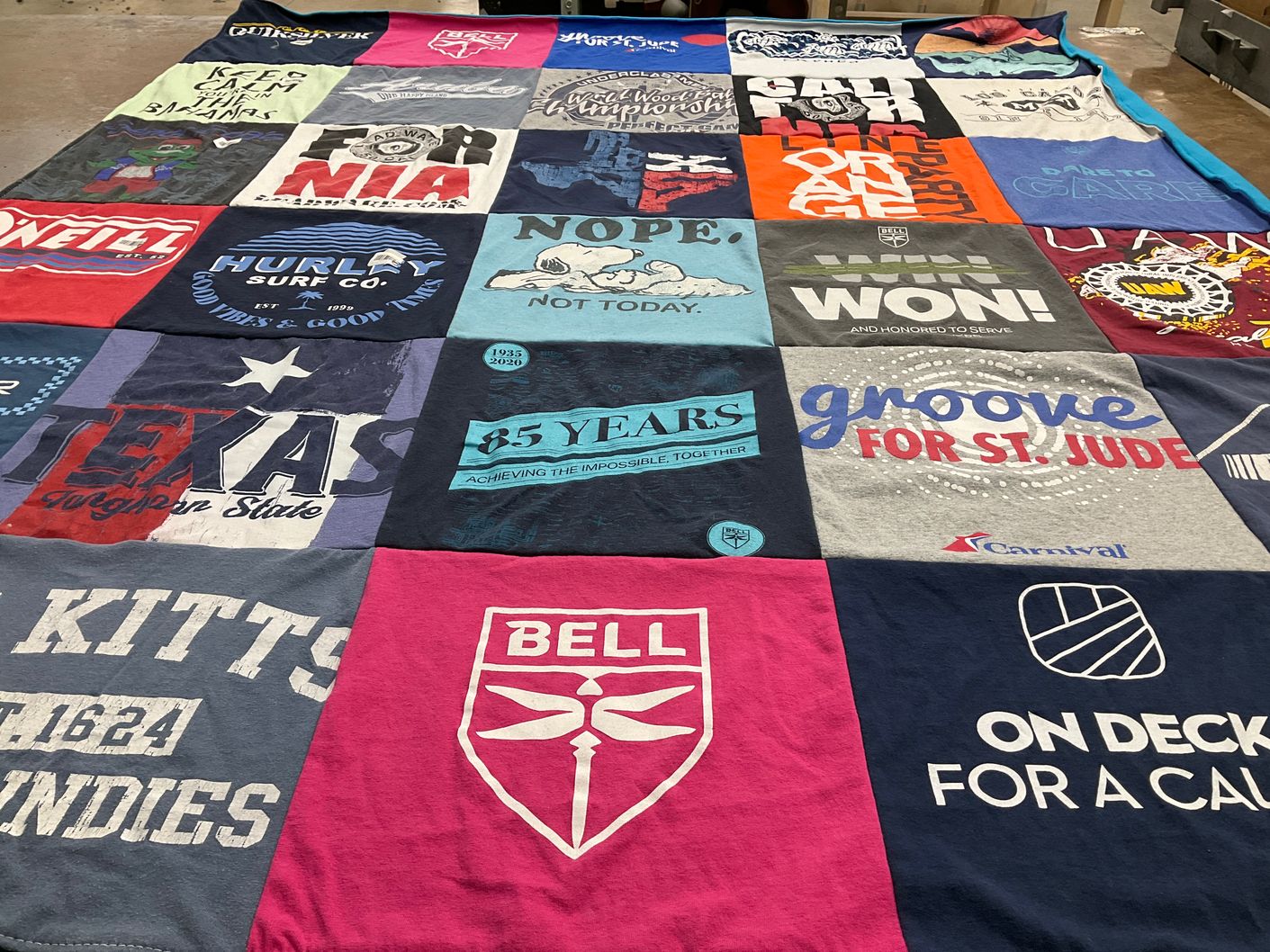 T-shirt quilt from texas a&m university by John from TX