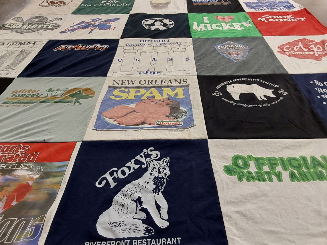 T-shirt quilt from detroit catholic central high school by Cheryl from NC