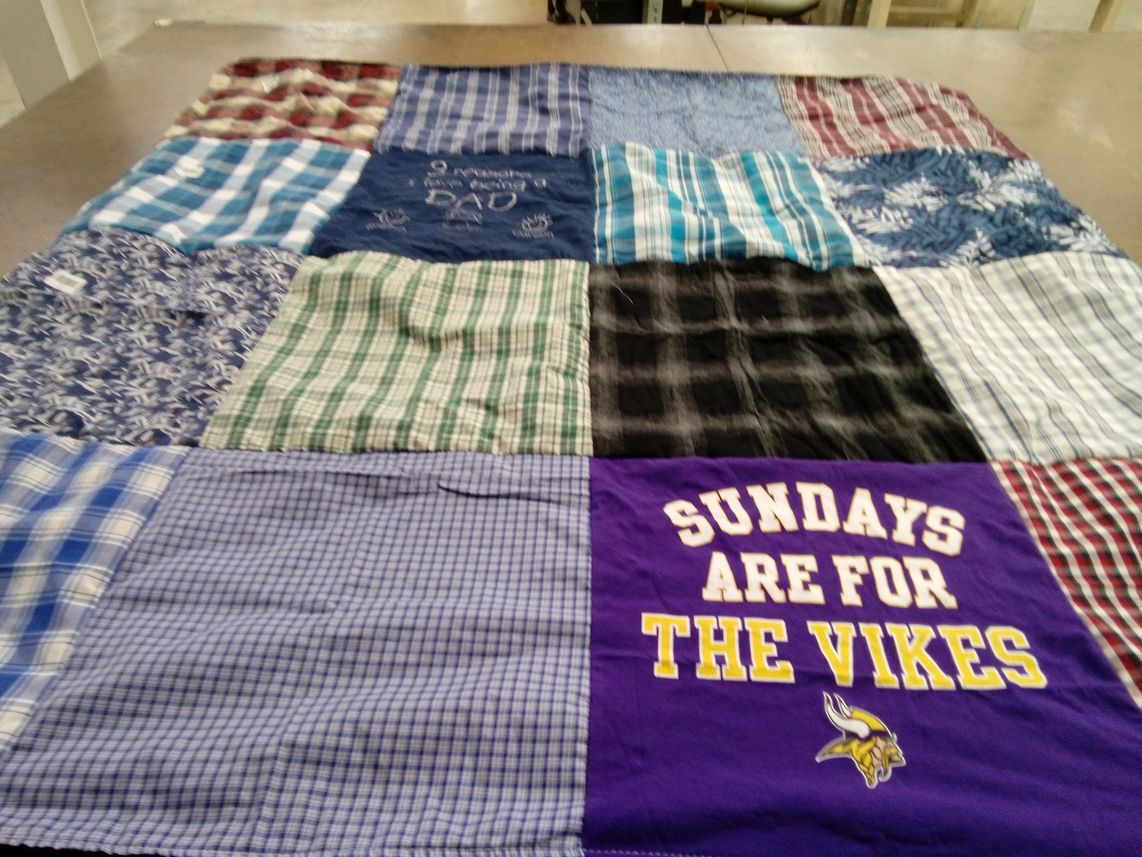 T-shirt quilt featuring minnesota vikings by Tammy from TX