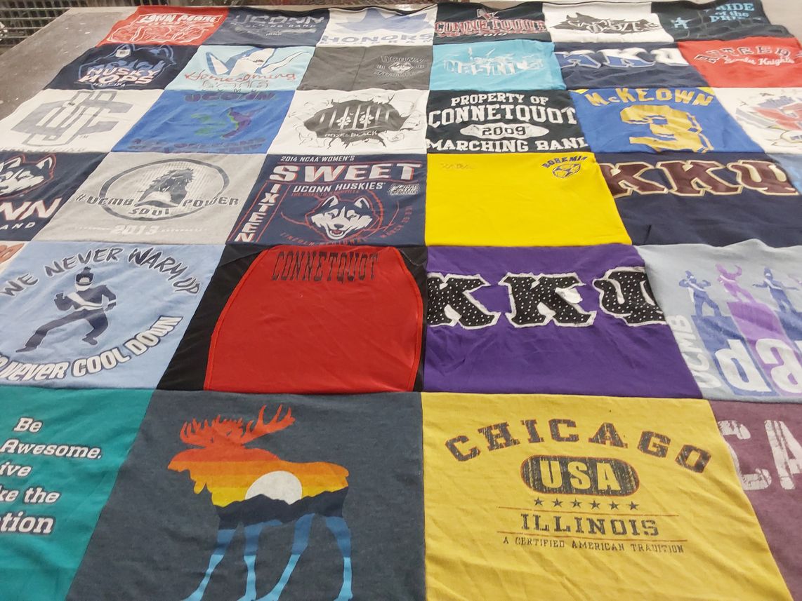 T-shirt quilt featuring uconn huskies by Lisa from NY