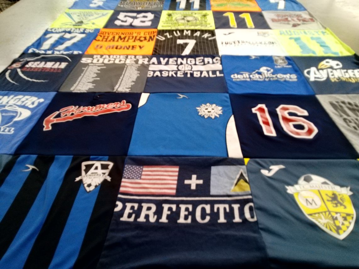 T-shirt quilt featuring avengers by Stephanie from TX