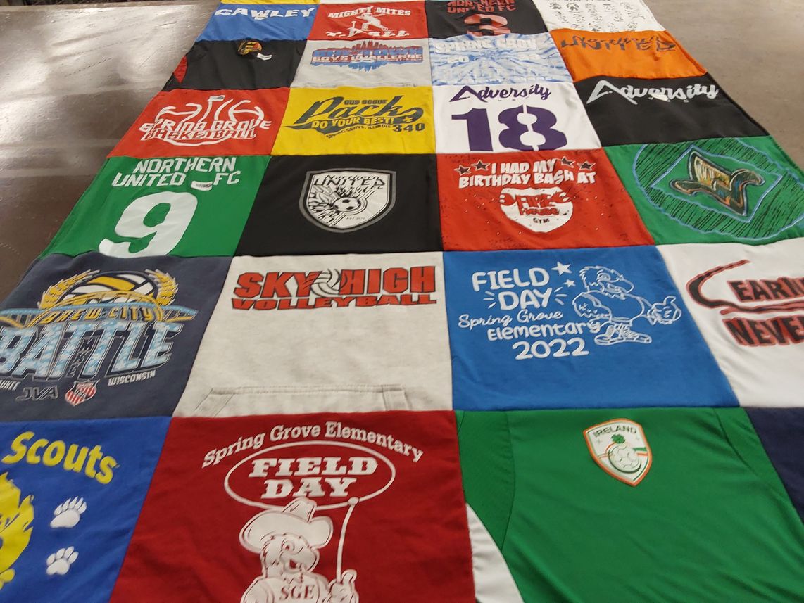 T-shirt quilt featuring northern united fc, sky high volleyball by Alan from IL