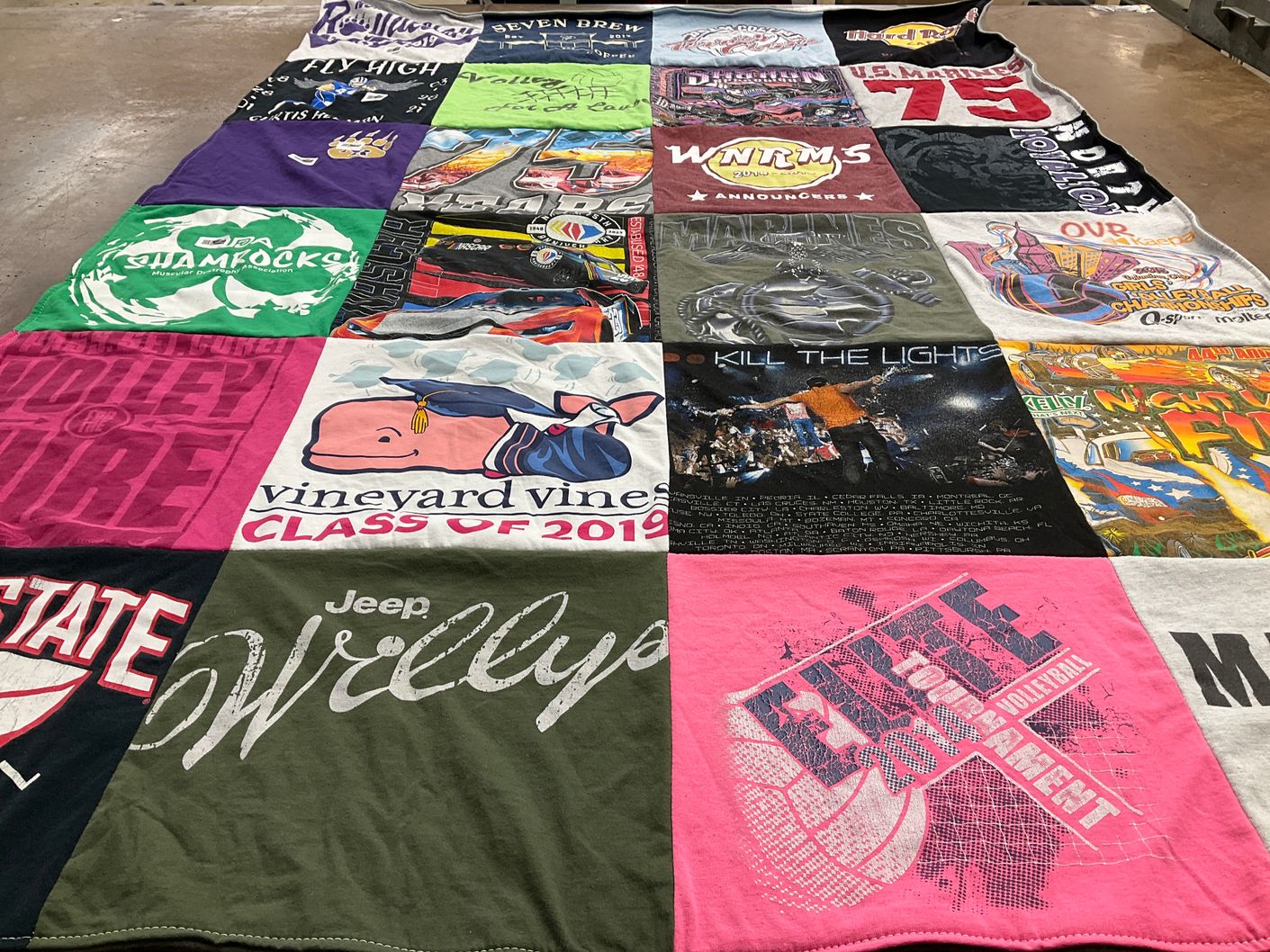 T-shirt quilt from ohio state university by Madison from OH